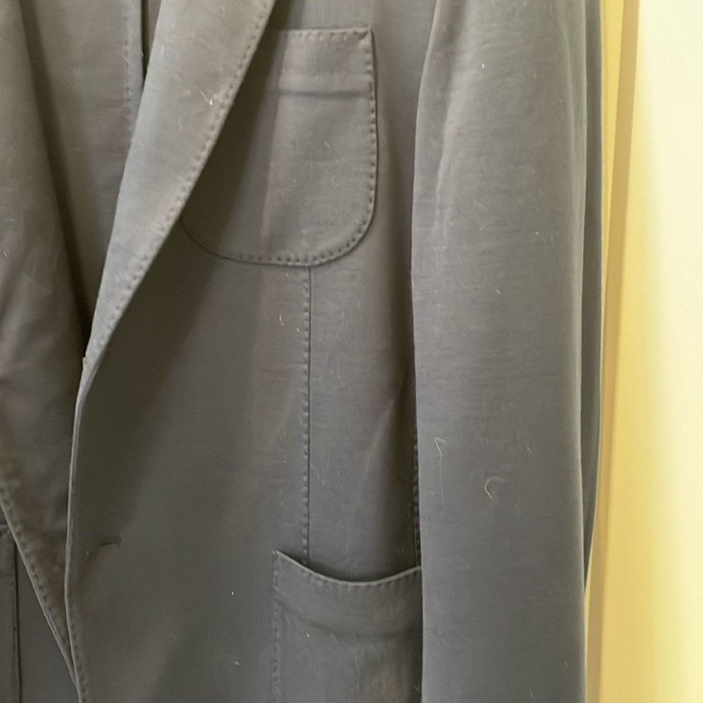 Casual men’s navy wool blazer - Picture 3 of 7